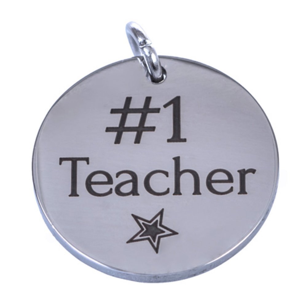 #1 Teacher Lanyard Charm - Love and Labels