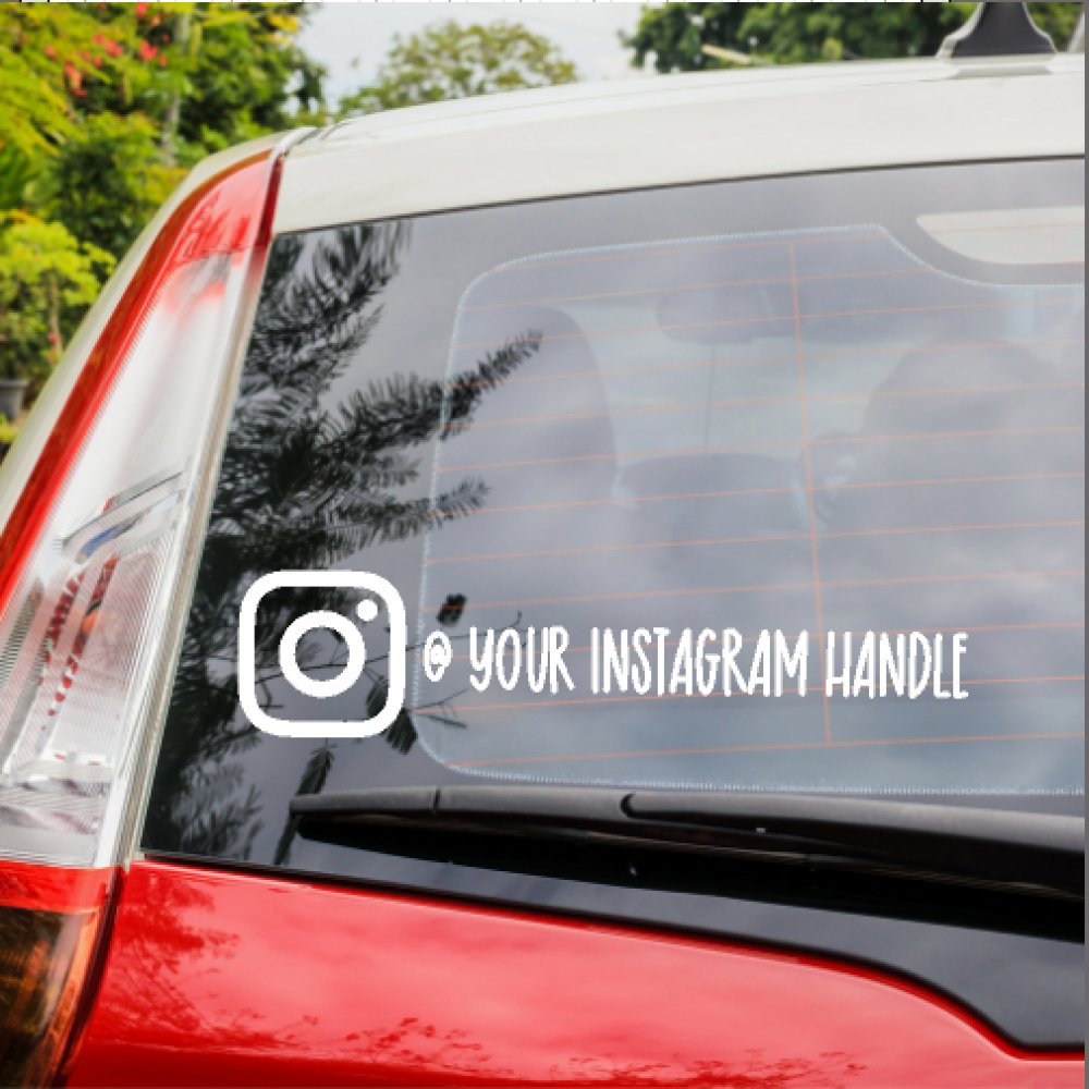 Car Window Sticker - Instagram Handle - Love and Labels