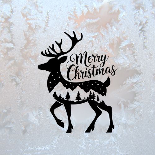 Christmas Window Signage - Reindeer - Love and Labels