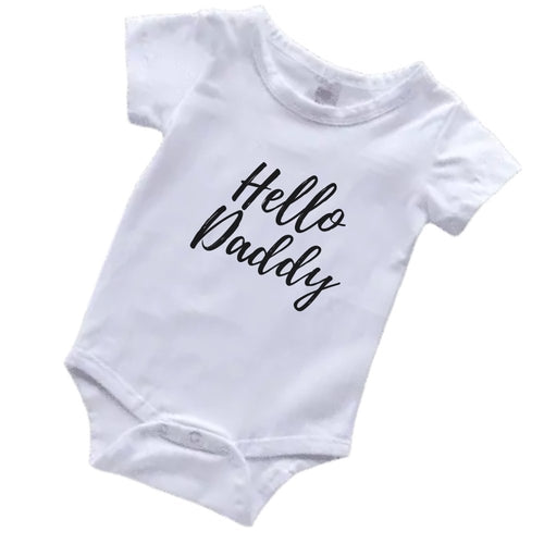 Hello Daddy Baby Grow - Baby Announcement - Love and Labels