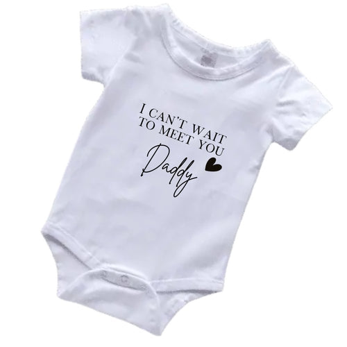 I can't wait to meet you daddy - Baby Announcement - Love and Labels