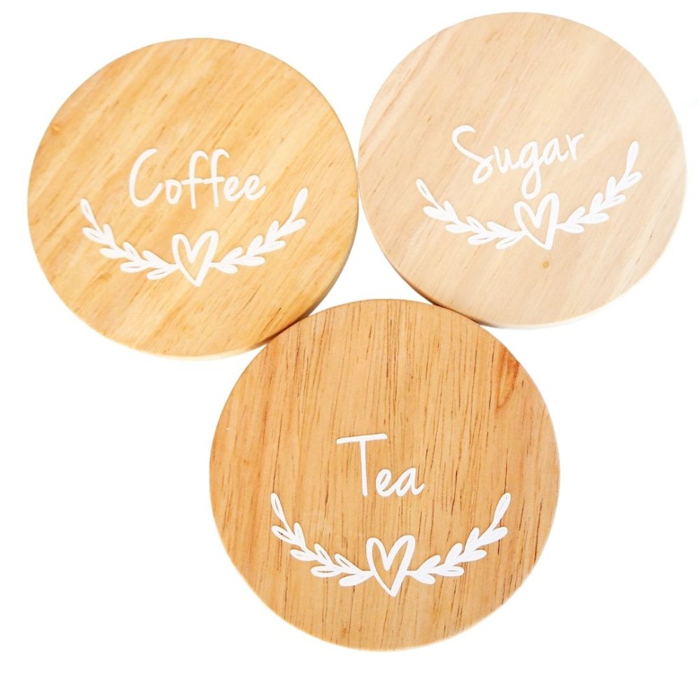 kitchen labels for ea coffee sugar canisters, customizable organisation labels