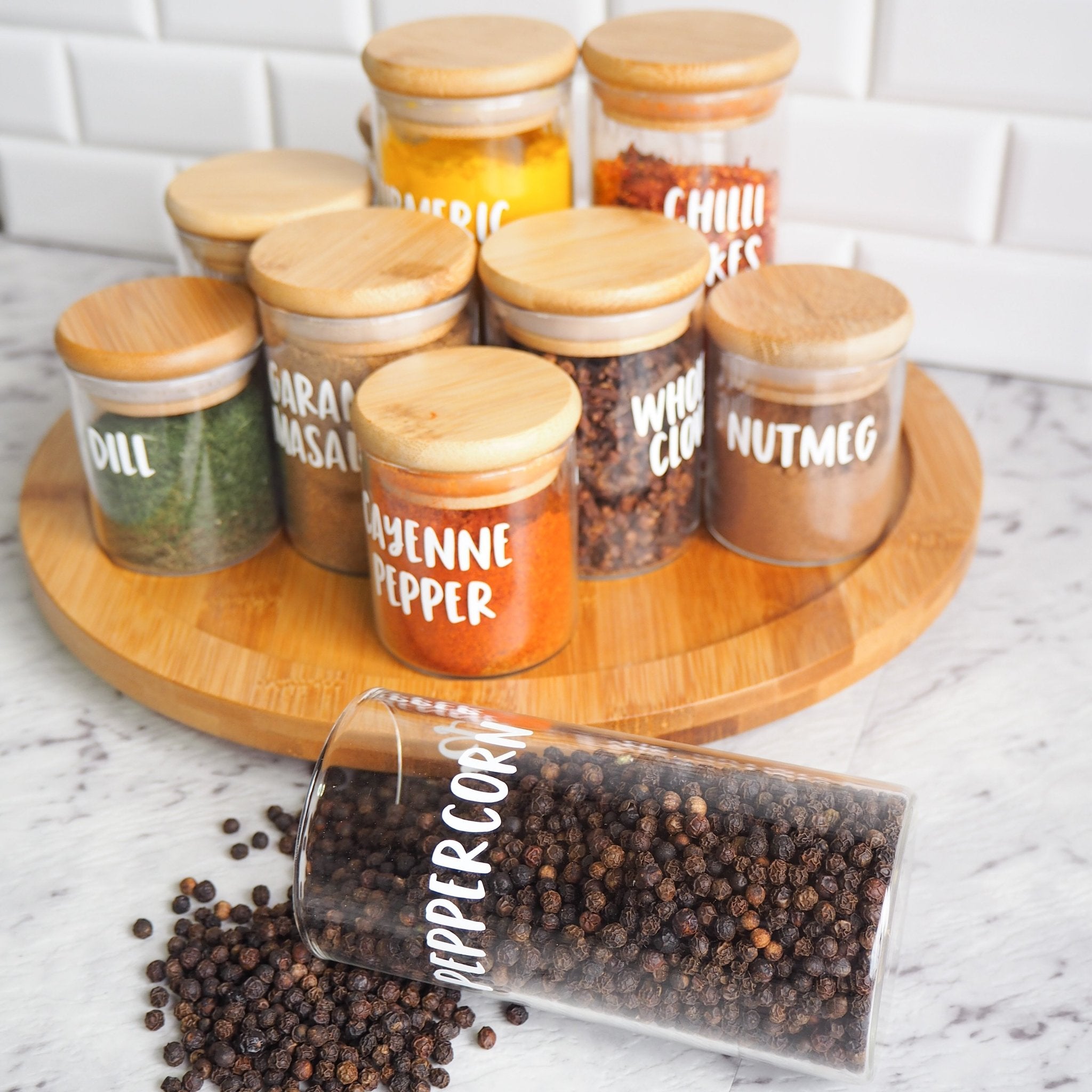 Personalized spice jars sale